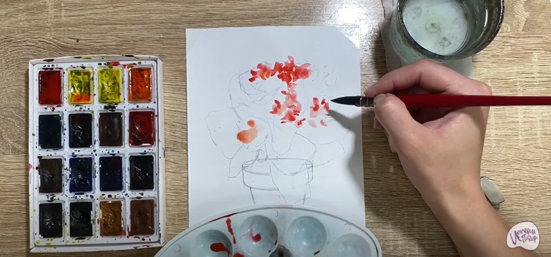 Рисуем Каланхоэ