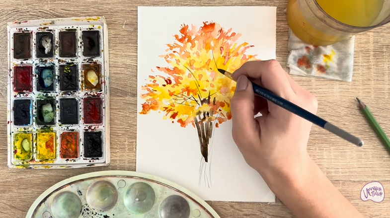 Рисуем Багрянник японский