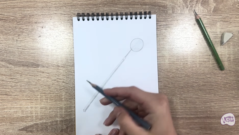 Рисуем Стоматологическое зеркало