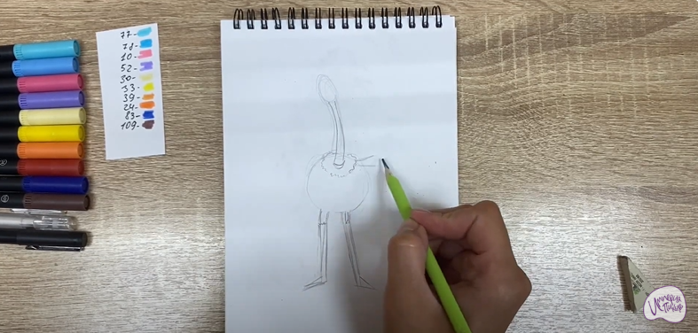 Рисуем Птица Тинк из мультфильма "Маракуда"