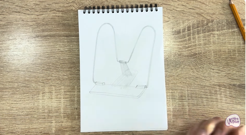 Рисуем Подставка для книг