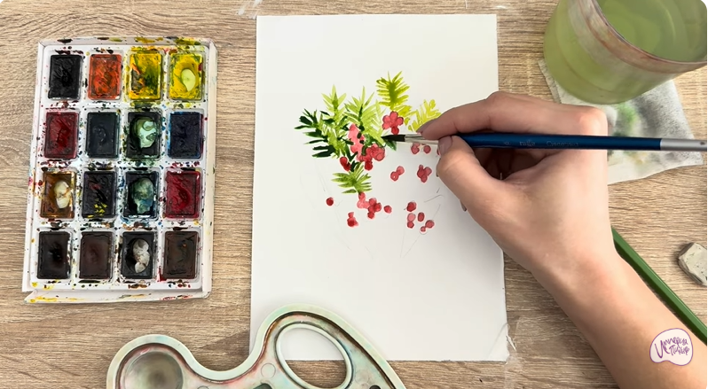 Рисуем Тис ягодный