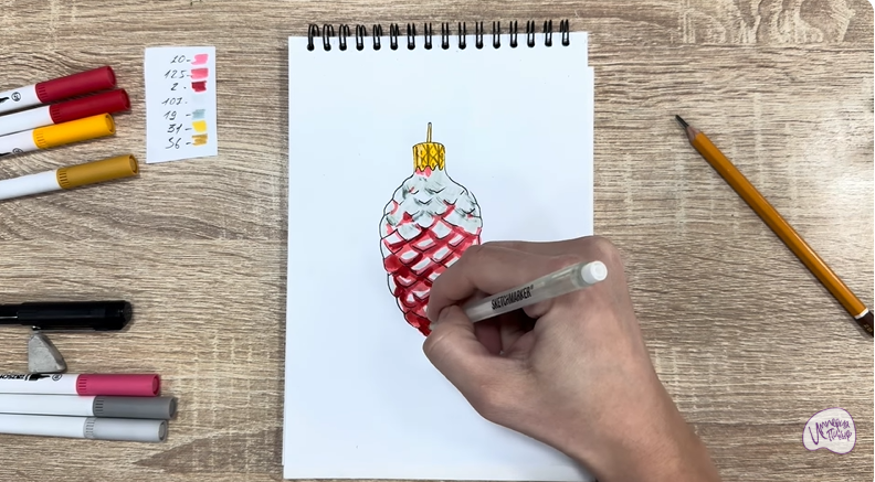 Рисуем Ёлочная игрушка