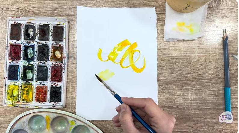 Рисуем Цедра лимона