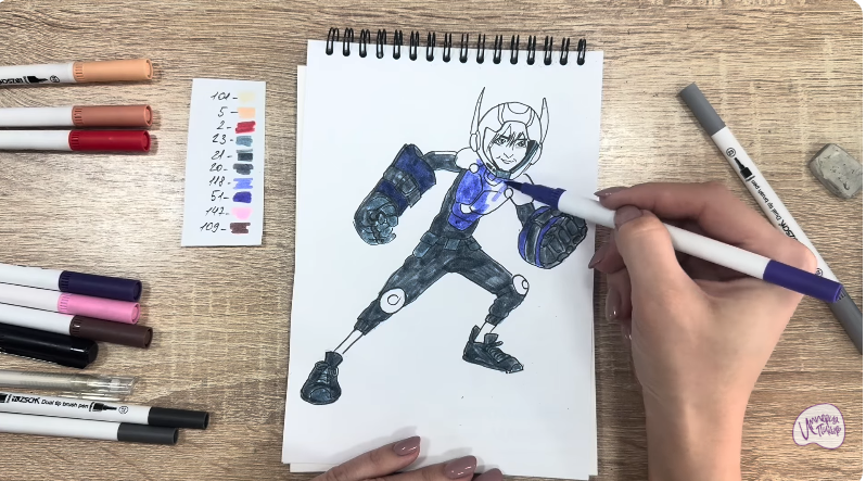 Рисуем Хиро Хамада из "Город Героев"