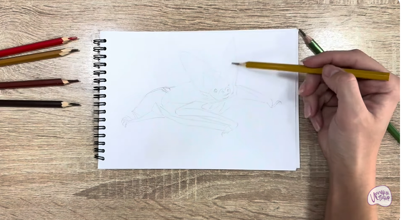 Рисуем Бурый ушан