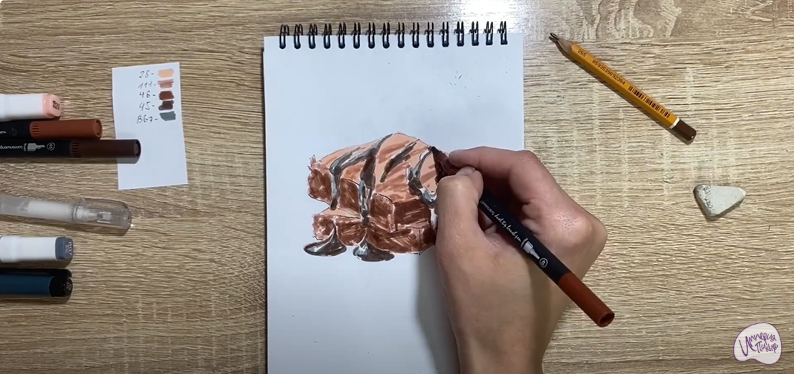 Рисуем Шоколадный брауни