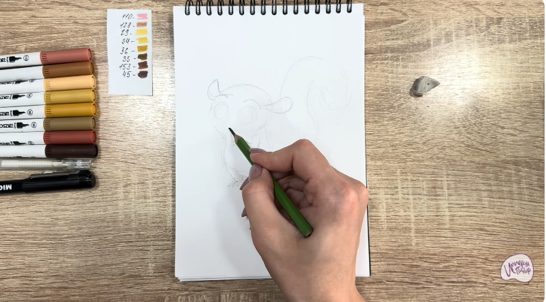 Рисуем Морт из "Мадагаскар"