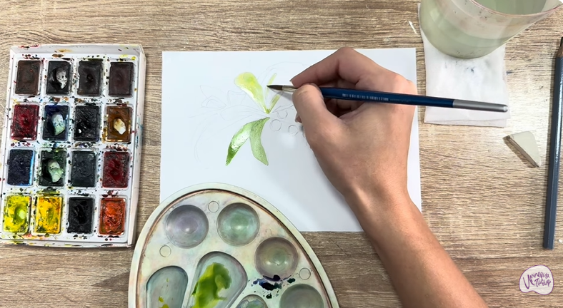 Рисуем Волчья ягода