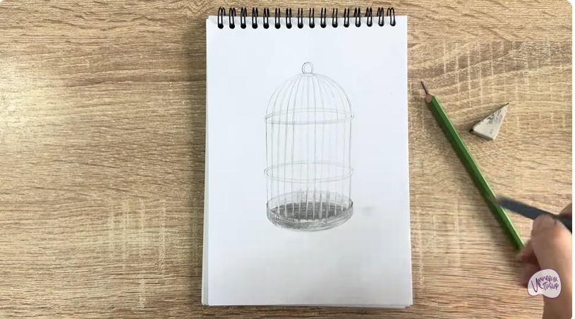 Рисуем Клетка для птиц