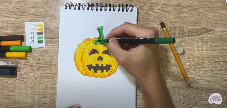 Рисуем Тыква на Хэллоуин