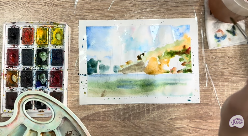 Рисуем Озеро Сукко