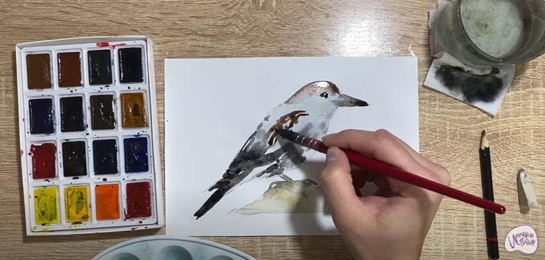 Рисуем Кедровка