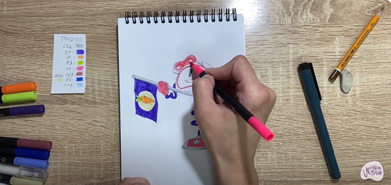 Рисуем Адъютант Мелкотрон из "Геройчики"