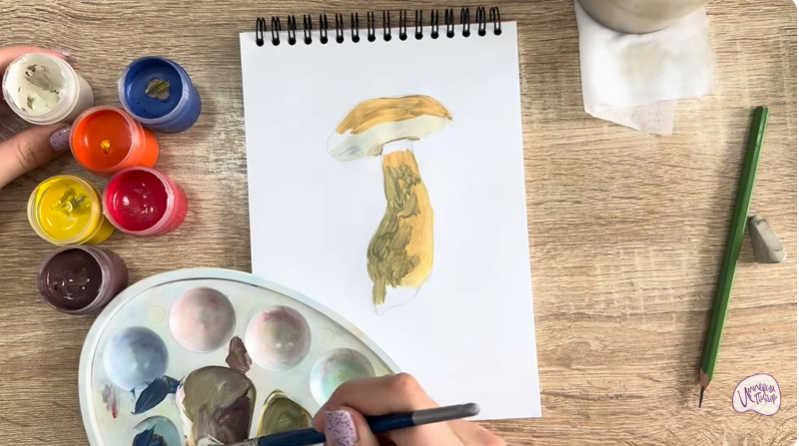 Рисуем Жёлчный гриб