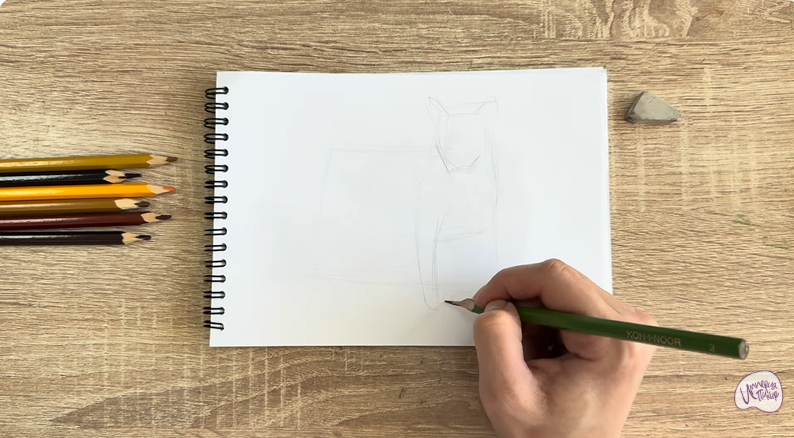 Рисуем Кот породы Оцикет