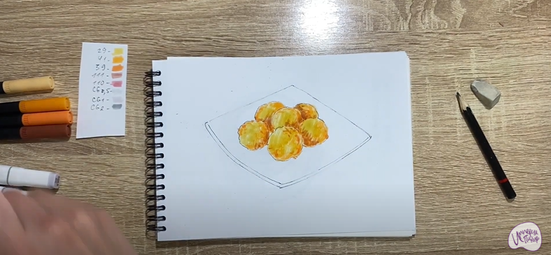 Рисуем Сырные шарики