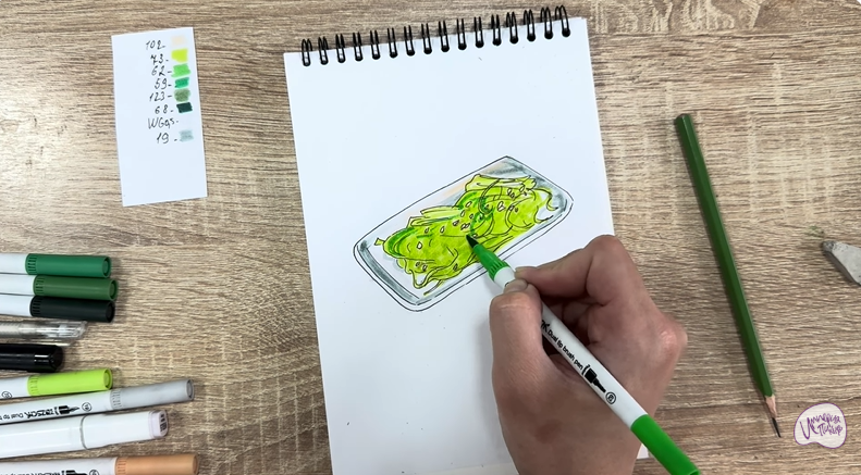 Рисуем Салат "чука"