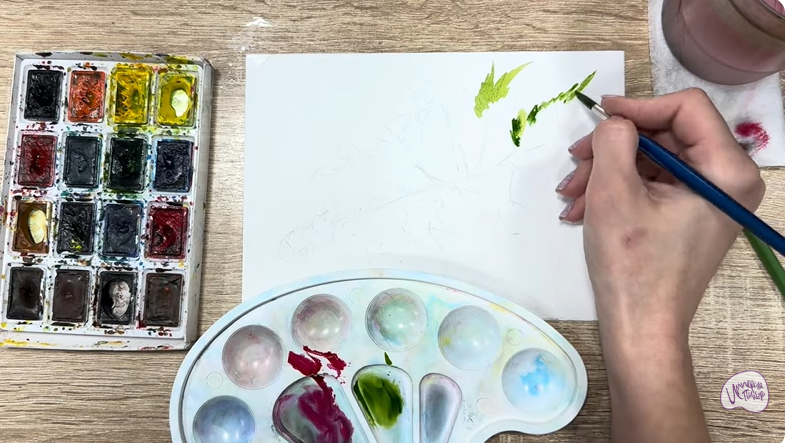 Рисуем Таволга