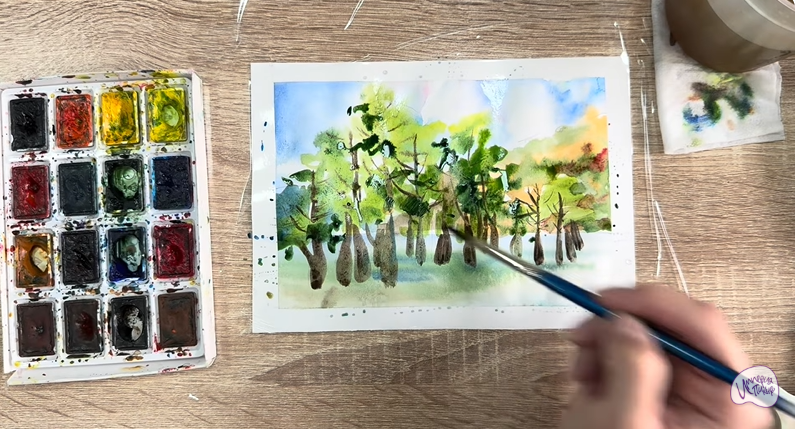 Рисуем Озеро Сукко