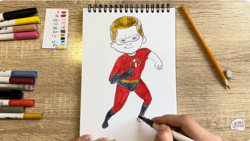 Рисуем Шастик Парр из "Суперсемейка"