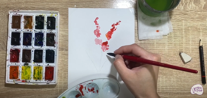 Рисуем Цветок "Илекс"