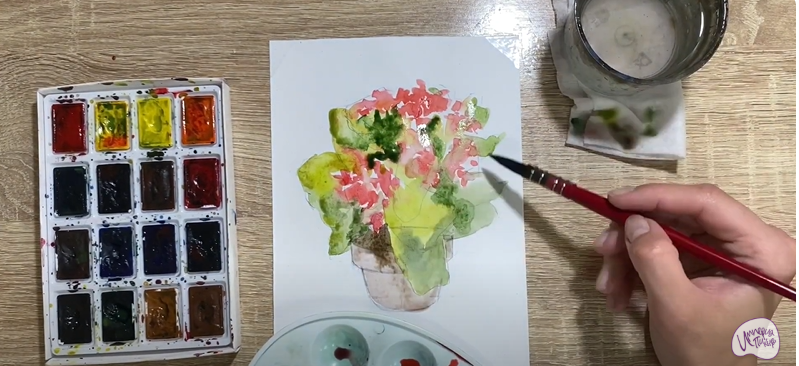 Рисуем Каланхоэ