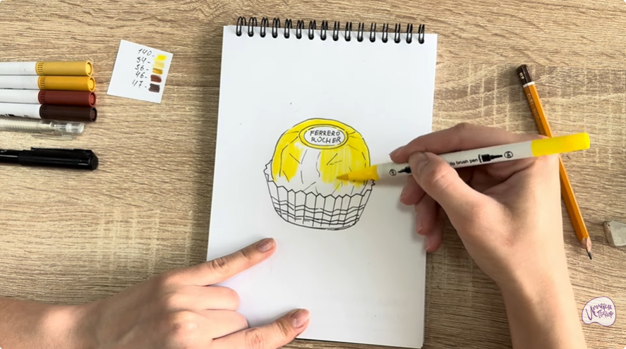 Рисуем Конфета Ферреро
