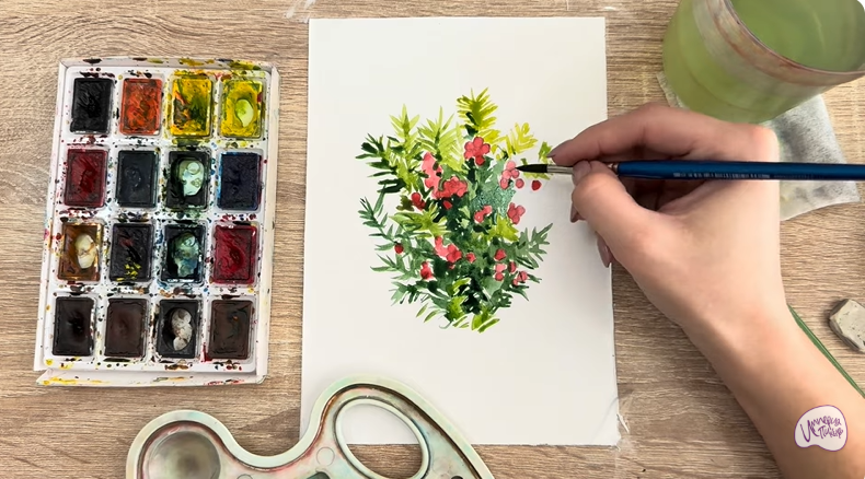 Рисуем Тис ягодный