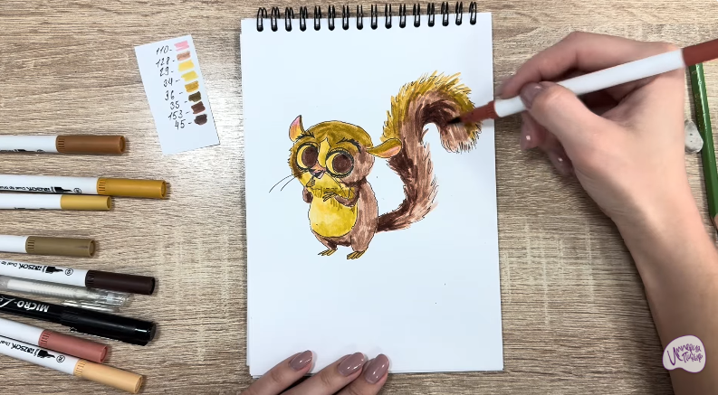 Рисуем Морт из "Мадагаскар"