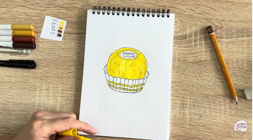 Рисуем Конфета Ферреро