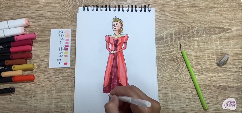 Рисуем Королева Лилиан из "Шрека"