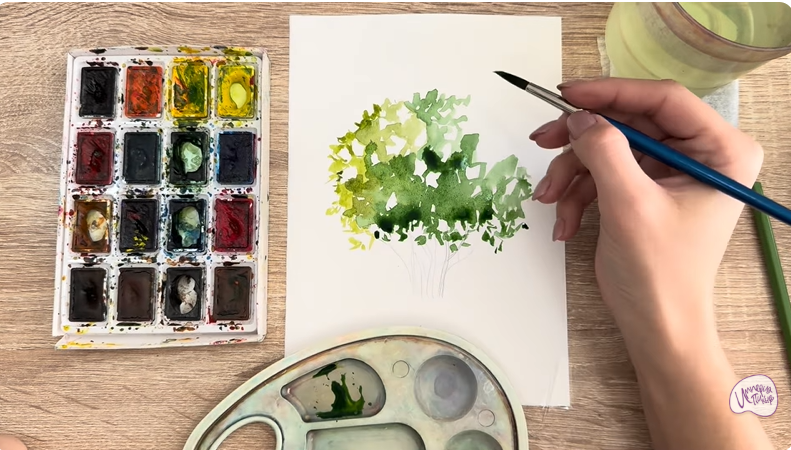 Рисуем Саженец бирючины