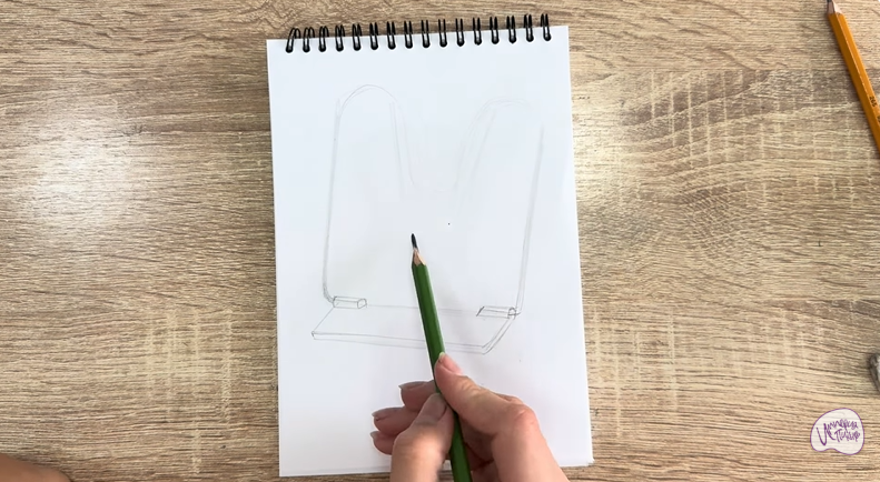 Рисуем Подставка для книг