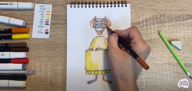 Рисуем Ванда из "Монстры на каникулах"
