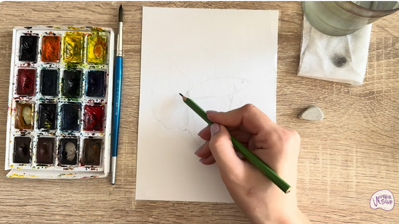 Рисуем Рыба петушок