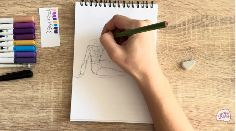 Рисуем Шамаханская Царица из "Три богатыря"