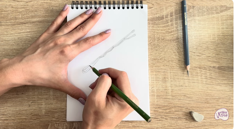 Рисуем Невидимка для волос