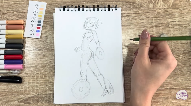 Рисуем ГоГо Томаго из "Город героев"