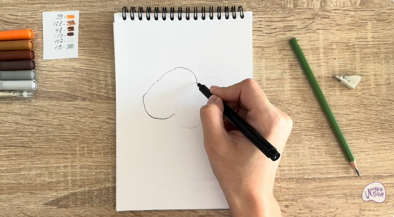 Рисуем Пирожное Картошка