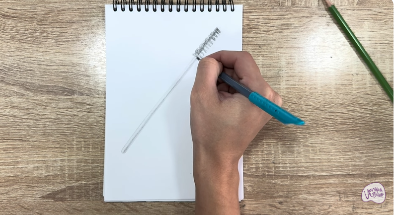 Рисуем Щеточка для бровей