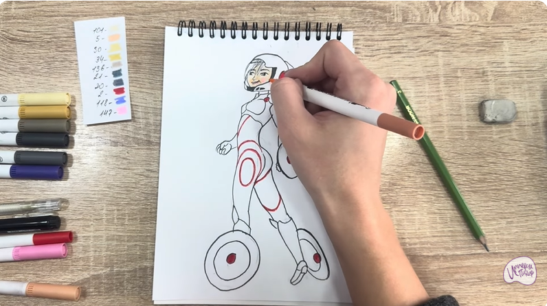 Рисуем ГоГо Томаго из "Город героев"