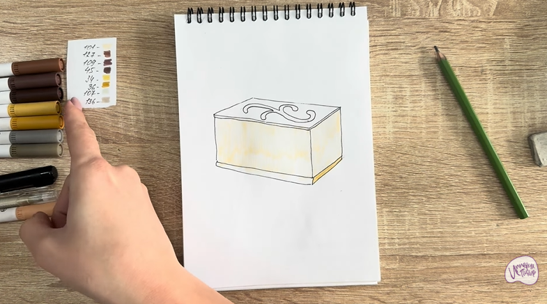 Рисуем Пирожное "Птичье Молоко"