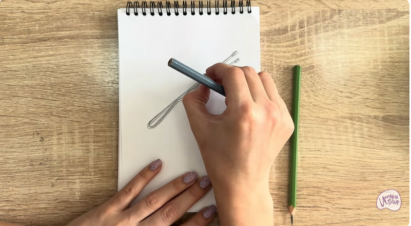 Рисуем Невидимка для волос