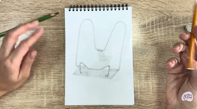 Рисуем Подставка для книг