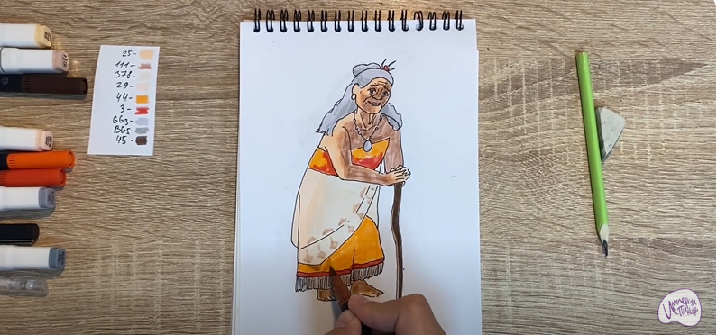 Рисуем Тала из "Моана"