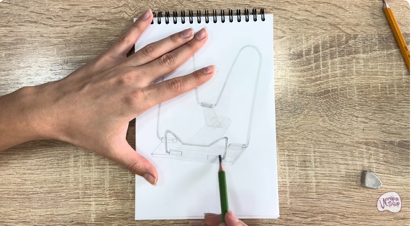 Рисуем Подставка для книг