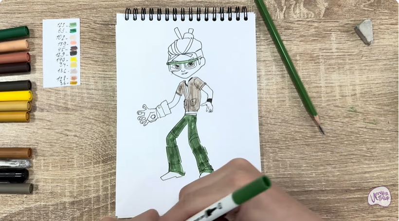 Рисуем Виктор из "герои Энвелла"