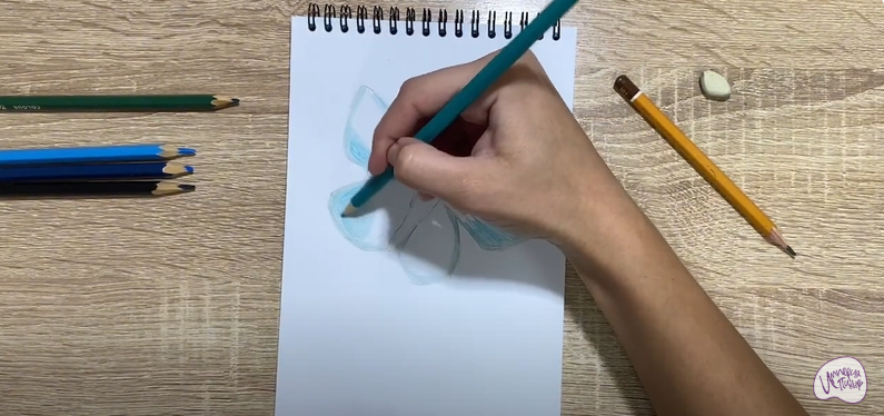 Рисуем Бабочка "Голубянка"