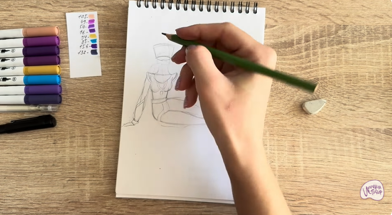 Рисуем Шамаханская Царица из "Три богатыря"